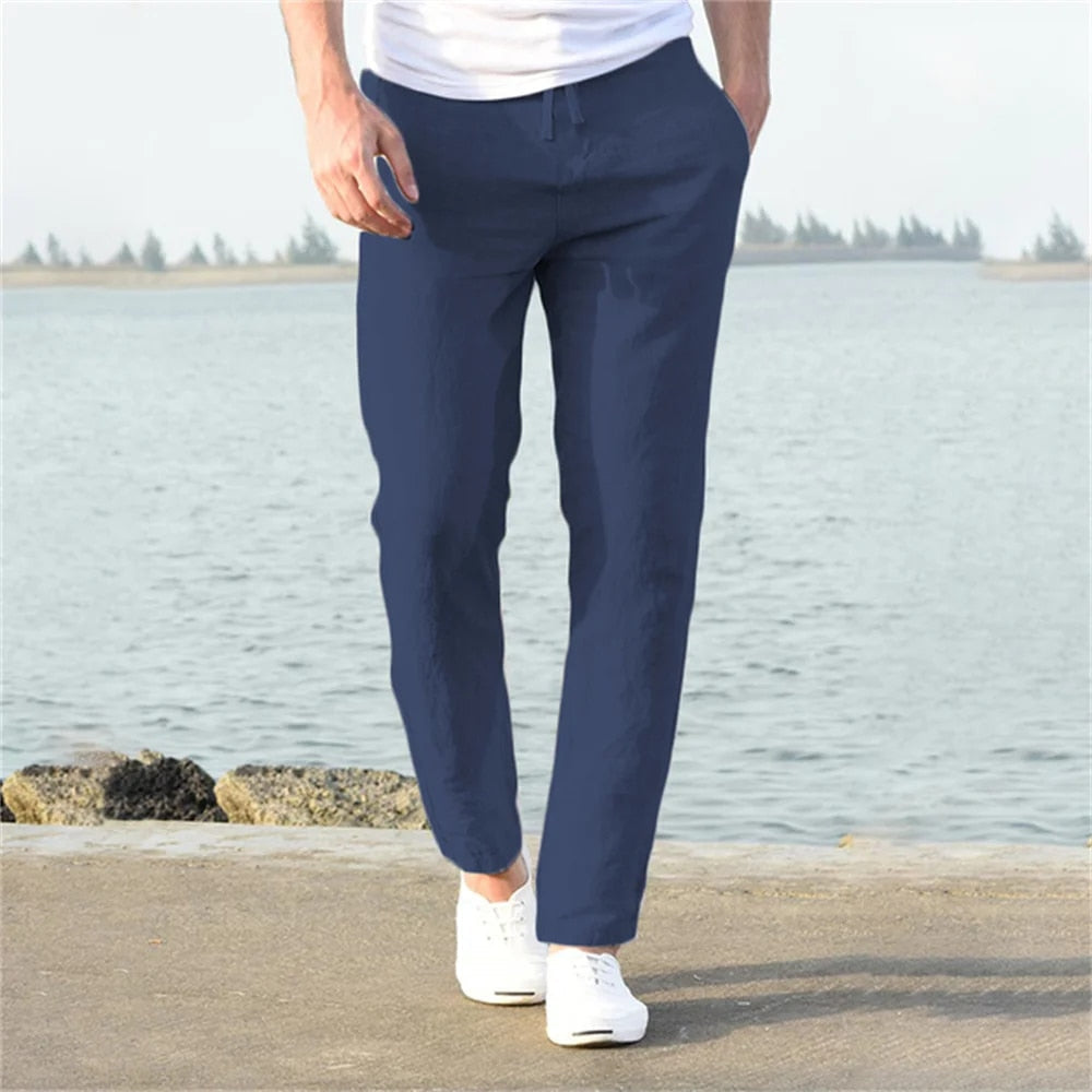 Rugal | Herren Leichte Sommerhose | Weiße
