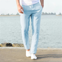 Rugal | Herren Leichte Sommerhose | Weiße in Hellblau