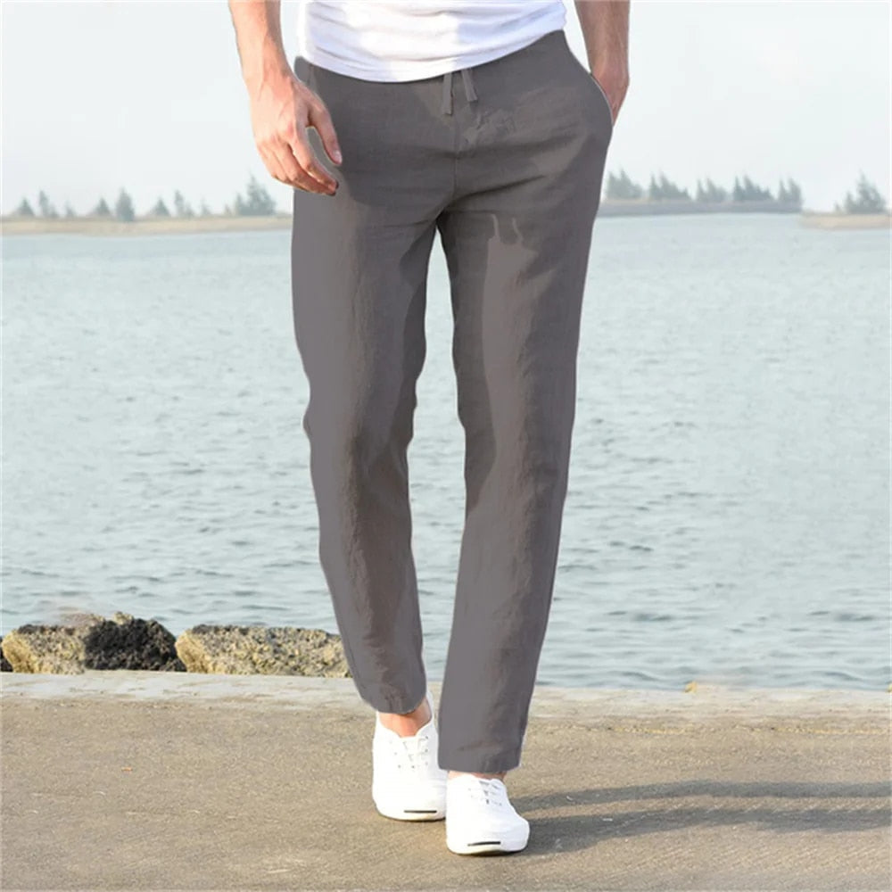 Rugal | Herren Leichte Sommerhose | Weiße