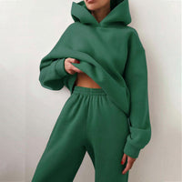Lene | Zweiteiliges Jogging-Set mit Elastikbund in Grün