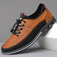 Lennox | Herren Oxford Schnürschuhe Leder Casual in Karamell