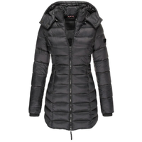 Lieselotte | Warme Winterjacke mit Kapuze in Schwarz