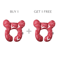 1+1 GRATIS | NackenNest™ Wiege Winziger Kopf in Rotes Rentier