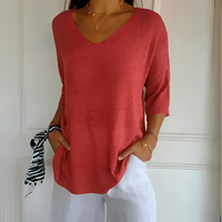 Yanick - Ein gemütlicher Damenpullover in Rot