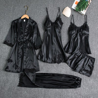 Lorena | Luxuriöses Weiches Pyjama Set in Schwarz