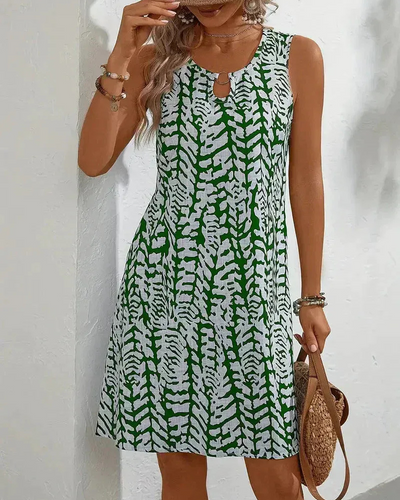 Luftiges ärmelloses Sommerkleid für Damen | Mini