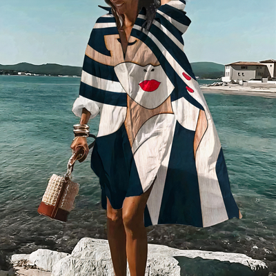 Luftiges Hemdblusenkleid für Damen | Midi