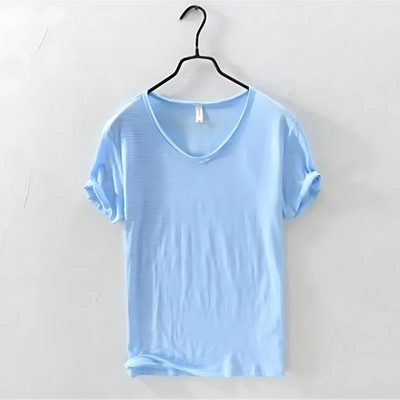 Luftiges Herren-T-Shirt mit V-Ausschnitt | Kurzarm
