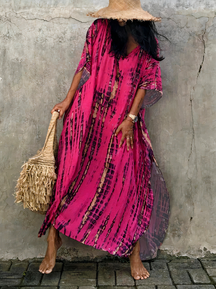 Luftiges Kaftan-Strandkleid für Damen | Maxi