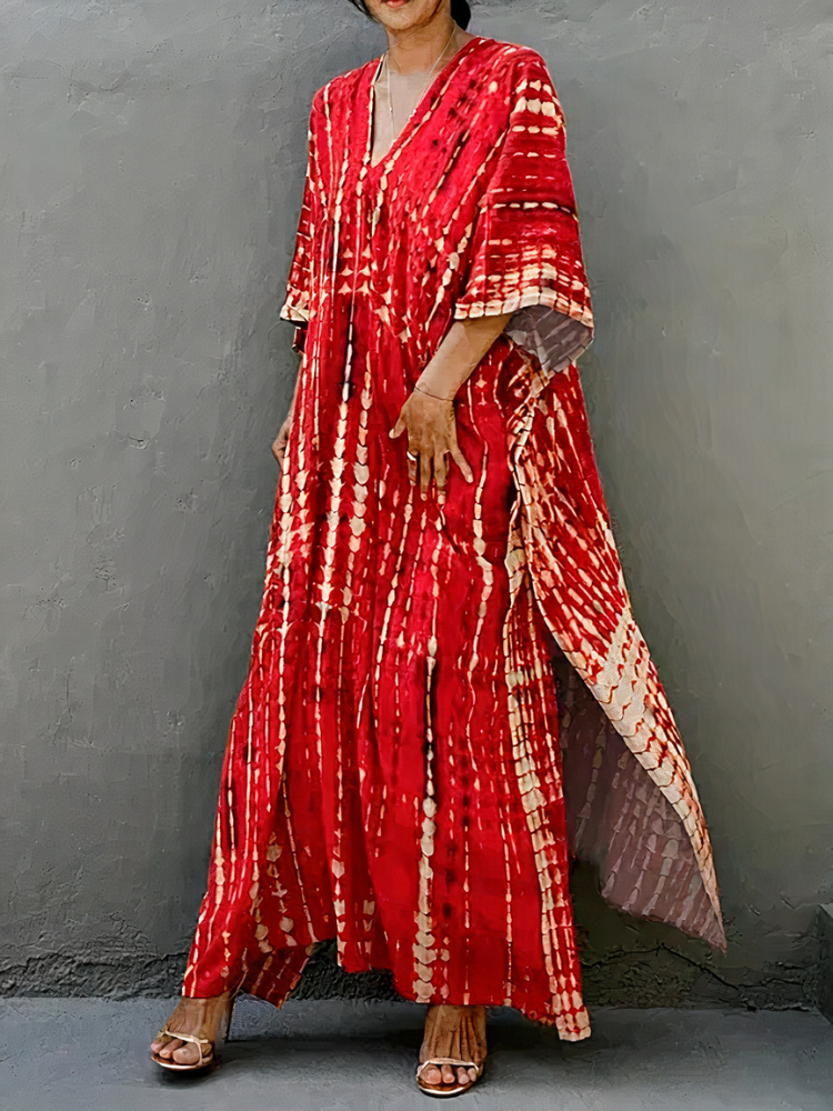Luftiges Kaftan-Strandkleid für Damen | Maxi