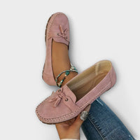 Luna | Wildleder Mokassin Loafer mit Quaste in Rosa
