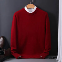 Simon | Herren Klassischer Kaschmirpullover in Rot