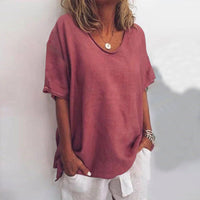 Beatrice | Damen Übergroß T-Shirt | Kurzarm in Dunkelrosa