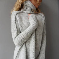 Alexis | Großer grauer Pullover in Grau