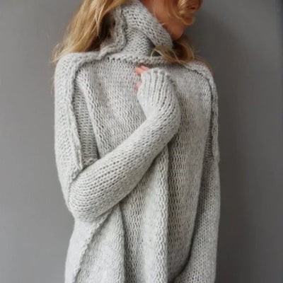 Alexis | Großer grauer Pullover