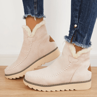 Kuschelige Damen Winterstiefeletten – Gefütterte Stiefel mit rutschfester Sohle und bequemen Schnitt, perfekt für kalte Tage in Khaki