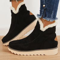 Kuschelige Damen Winterstiefeletten – Gefütterte Stiefel mit rutschfester Sohle und bequemen Schnitt, perfekt für kalte Tage in Zwart