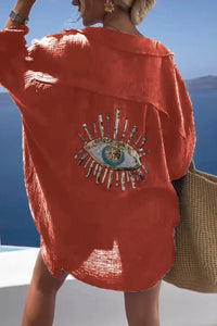 Samira - Leichtes Oversize-Shirt in Orange