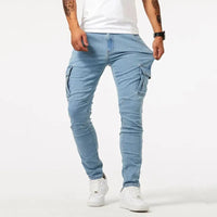 Alina | Kensington Slim-Fit Cargohose Herren in Blau