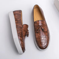 Herren Vintage Leicht Loafer | Slip-On in Braun