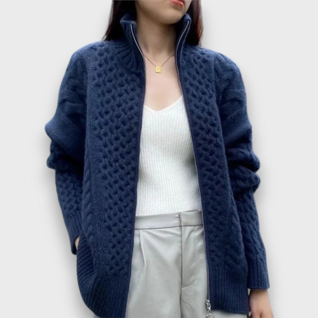 Calira – Strickjacke mit Reißverschluss