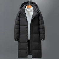 Elegante lange Wintermäntel für Herren in Schwarz