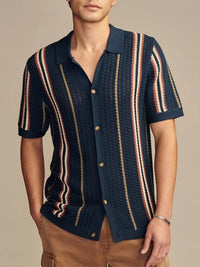 Jasper | Reverskragen Regular-Fit Hemd in Marineblau