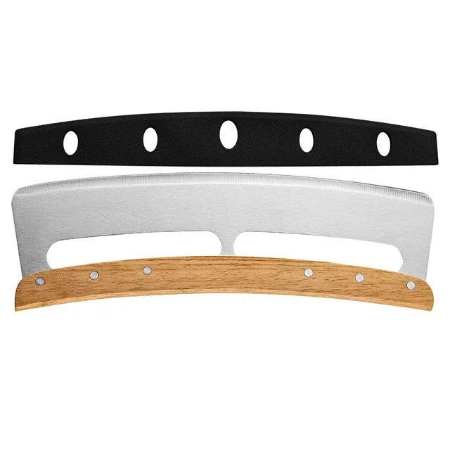 Großer Pizzaschneider mit gewölbtem Edelstahlmesser (35 cm) - Bruno