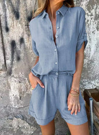 Linnea™ - Luftiges Leinen-Set in Blau