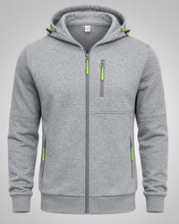 Martin | Herren Sportliches Reißverschluss Hoodie in Hellgrau