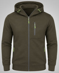 Martin | Herren Sportliches Reißverschluss Hoodie in Grün