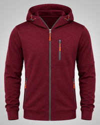 Martin | Herren Sportliches Reißverschluss Hoodie in Rot