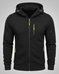 Martin | Herren Sportliches Reißverschluss Hoodie in Schwarz