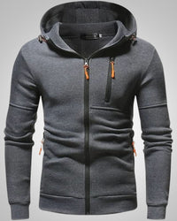 Martin | Herren Sportliches Reißverschluss Hoodie in Dunkelgrau
