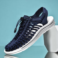 Matteo | Herren geflochtene Sommersandalen in Blau