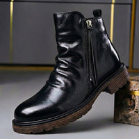 Matteo | Herren Handgefertigte Lederstiefel Klassisch in Obsidianschwarz