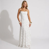 Miriam | Damen Festliches Elegantes Maxikleid in Weiß