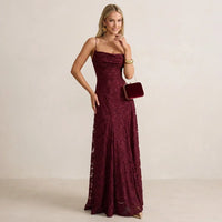 Miriam | Damen Festliches Elegantes Maxikleid in Rot