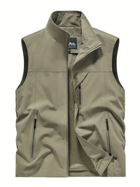 Maximilian | Herren Leichte Outdoor Weste in Kaki