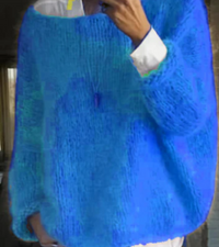 Melanie | Damen Kuscheliger Oversize Strickpullover in Blau