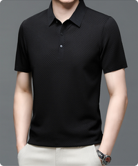 Jason | Kurzarm Polokragen Poloshirt in Schwarz