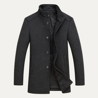 Michael | Herren Klassischer Gefütterter Trenchcoat in Schwarz