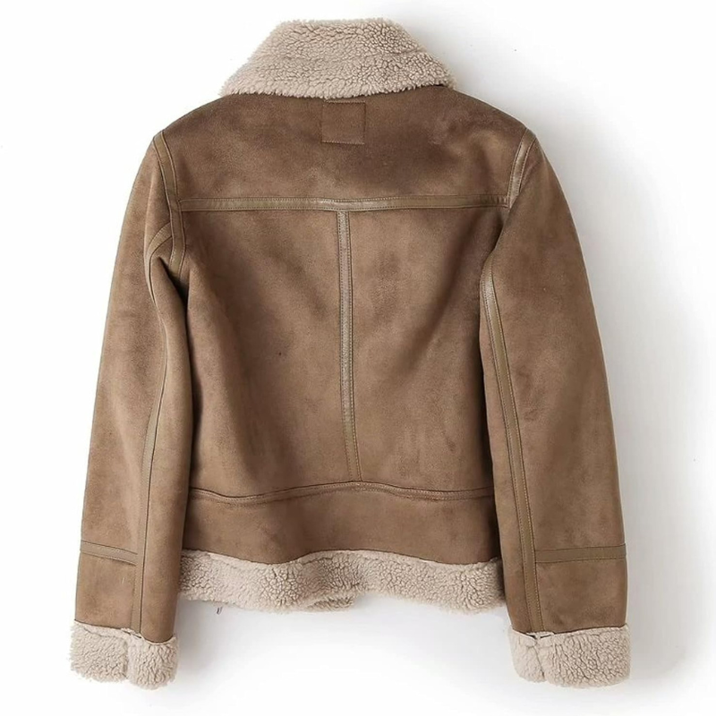 Moderne warme Bikerjacke für Damen | Winter