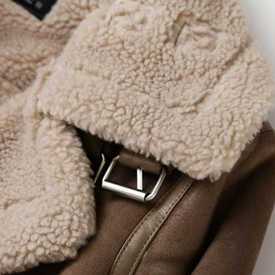 Moderne warme Bikerjacke für Damen | Winter