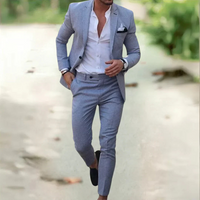 Yaron | Herren Anzug Komplett Set | Business Outfit in Grau