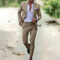 Yaron | Herren Anzug Komplett Set | Business Outfit in Khaki