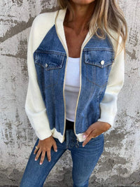 Moderner Denim-Mantel für Frauen - Adelaide in Blau