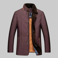 Moritz | Herren Luxuriöse Stehkragen Winterjacke in Rot