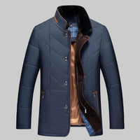 Moritz | Herren Luxuriöse Stehkragen Winterjacke in Blau
