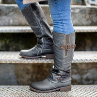 Stylische Mid-Calf Winterstiefel für Frauen - Selda in Grau